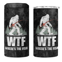 WTF Wheres The Fish 4 in 1 Can Cooler Tumbler Funny Bigfoot Fishing Gifts Fathers Day