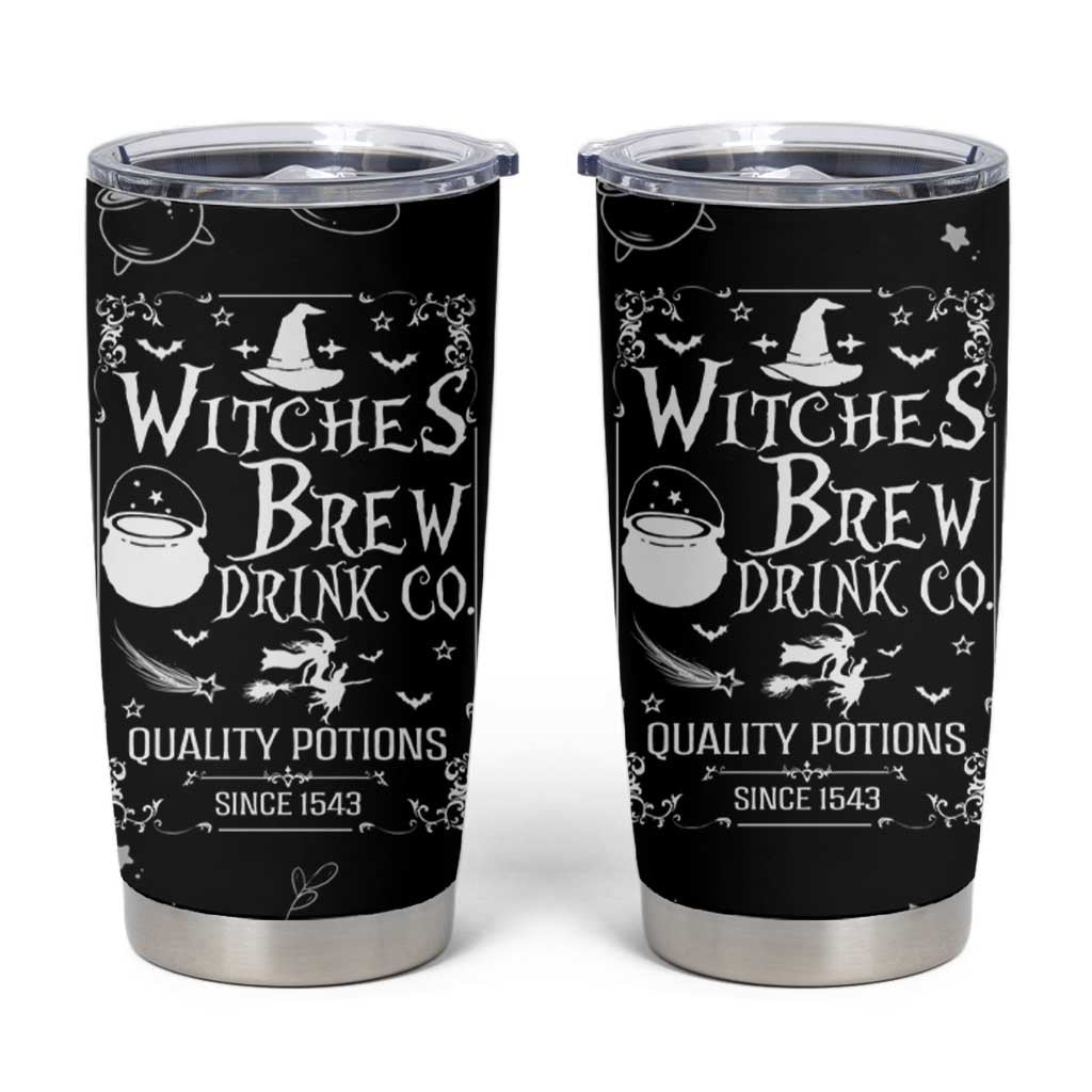 Funny Halloween Witch Tumbler Cup Witches Brew Drink Witchy Vibes Spooky Decorations - Wonder Print Shop