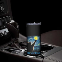Van Gogh Cat Skinny Tumbler I Do What I Want Funny Cat Lover Starry Night
