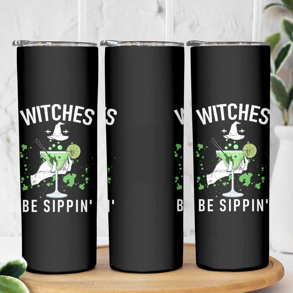 Funny Halloween Party Skinny Tumbler Witch Witches Be Sippin, for Ladies - Wonder Print Shop