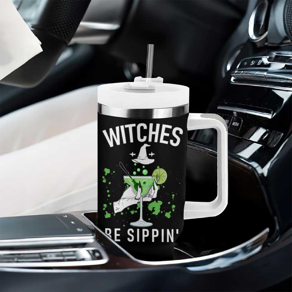 Funny Halloween Party Tumbler With Handle Witch Witches Be Sippin, for Ladies - Wonder Print Shop