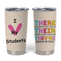 English Grammar Teacher Tumbler Cup There Their They're Funny Humor - Wonder Print Shop