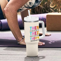 English Grammar Teacher Tumbler With Handle There Their They're Funny Humor - Wonder Print Shop