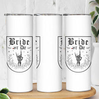 Bachelorette Party Decorations Skinny Tumbler Bride or Die for Bridal Shower Funny Skeleton Hand - Wonder Print Shop