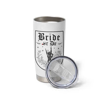 Bachelorette Party Decorations Tumbler Cup Bride or Die for Bridal Shower Funny Skeleton Hand - Wonder Print Shop
