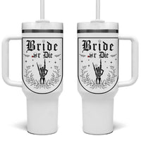Bachelorette Party Decorations Tumbler With Handle Bride or Die for Bridal Shower Funny Skeleton Hand - Wonder Print Shop