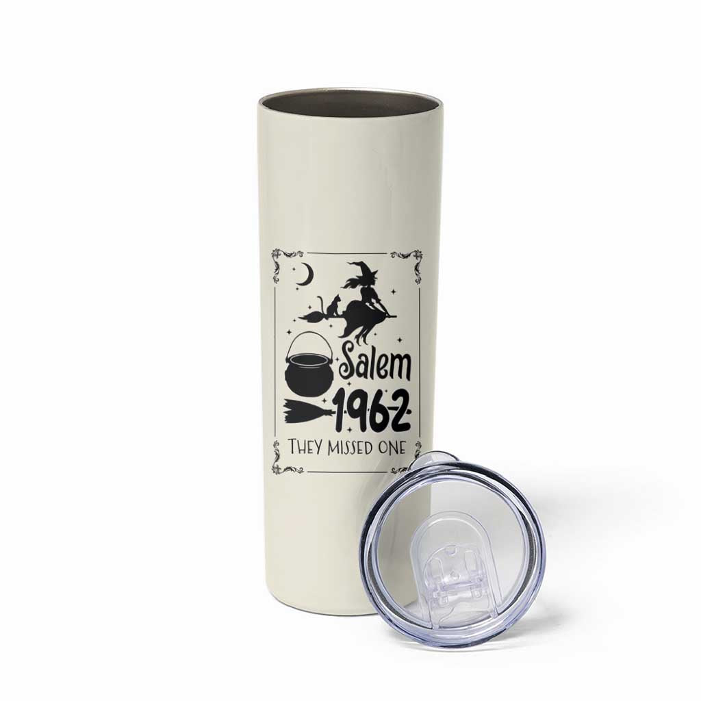 Witch Halloween Skinny Tumbler Women Girls Trip Salem 1692 They Missed One - Wonder Print Shop