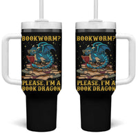 Dragons and Books Lovers Gifts Tumbler With Handle Bookworm Please I'm A Book Dragon Nerds - Wonder Print Shop