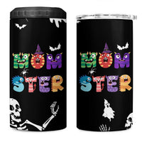 Funny Gifts For Mom 4 in 1 Can Cooler Tumbler Halloween Mom Gift Spooky Mama Mom-Ster