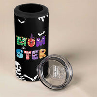 Funny Gifts For Mom 4 in 1 Can Cooler Tumbler Halloween Mom Gift Spooky Mama Mom-Ster