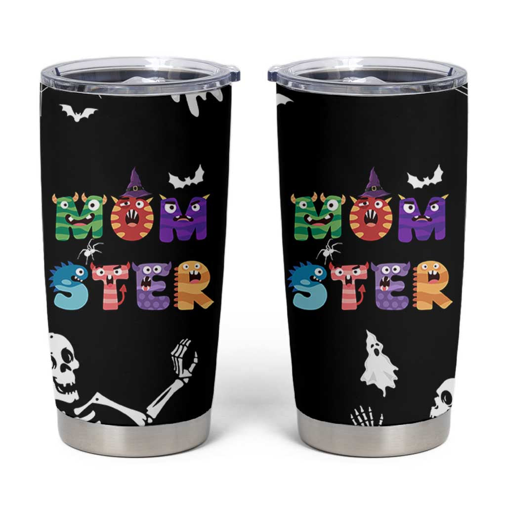 Funny Gifts For Mom Tumbler Cup Halloween Mom Gift Spooky Mama Mom-Ster