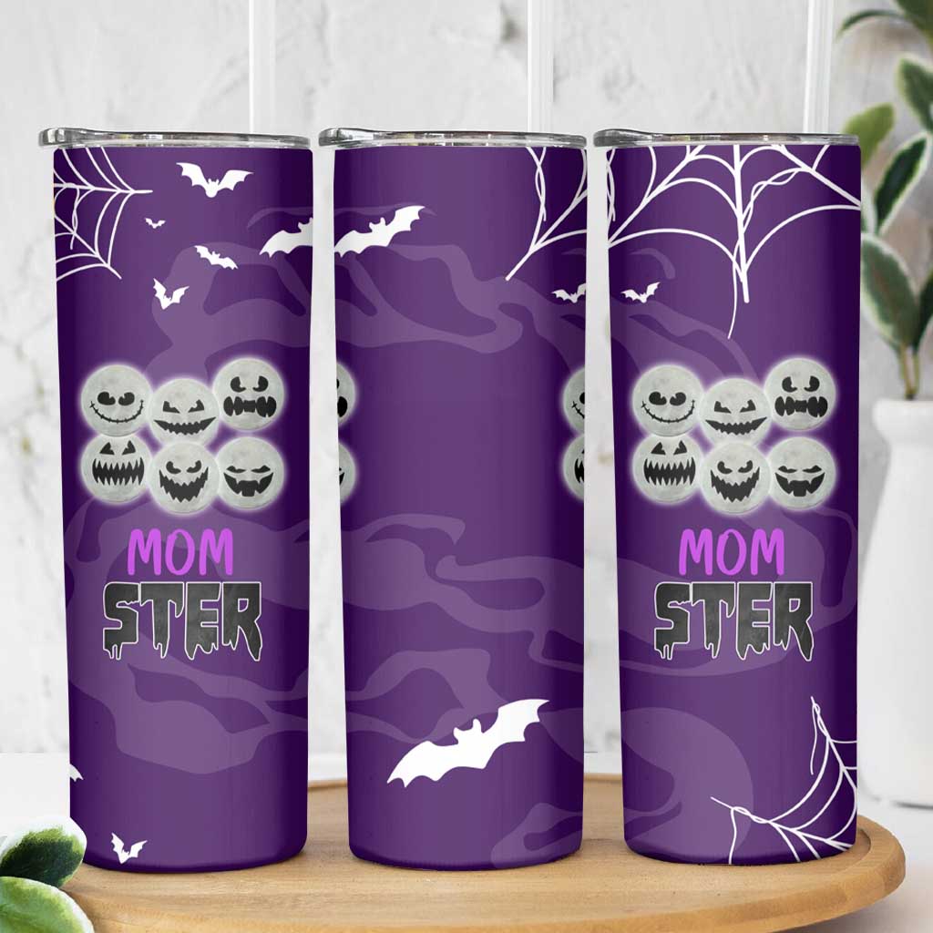 Halloween Mom Skinny Tumbler Momster Spooky Season Funny Mama Gift for Mom Ster - Wonder Print Shop