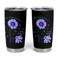 Suicide Prevention Awareness Tumbler Cup Teal Purple Elephant Your Story Is Not Over Sunflower Therapist Psychologist - Wonder Print Shop