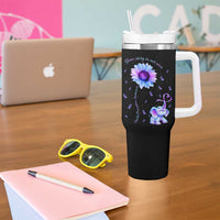 Suicide Prevention Awareness Tumbler With Handle Teal Purple Elephant Your Story Is Not Over Sunflower Therapist Psychologist - Wonder Print Shop