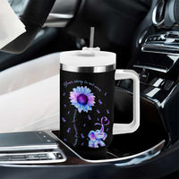 Suicide Prevention Awareness Tumbler With Handle Teal Purple Elephant Your Story Is Not Over Sunflower Therapist Psychologist - Wonder Print Shop