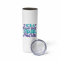 Suicide Prevention Awareness Skinny Tumbler Teal Purple Ribbon Inspirational Motivational Gifts Little Reminders Therapist Psychologist - Wonder Print Shop