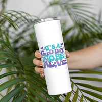 Suicide Prevention Awareness Skinny Tumbler Teal Purple Ribbon Inspirational Motivational Gifts Little Reminders Therapist Psychologist - Wonder Print Shop