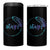 Suicide Prevention Awareness 4 in 1 Can Cooler Tumbler Teal Purple Feather Stay One More Day Daily Reminder - Wonder Print Shop