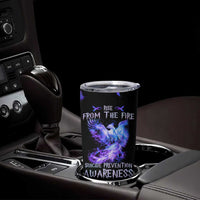 Suicide Prevention Awareness Tumbler Cup Teal Purple Ribbon Phoenix Rise From The Fire - Wonder Print Shop