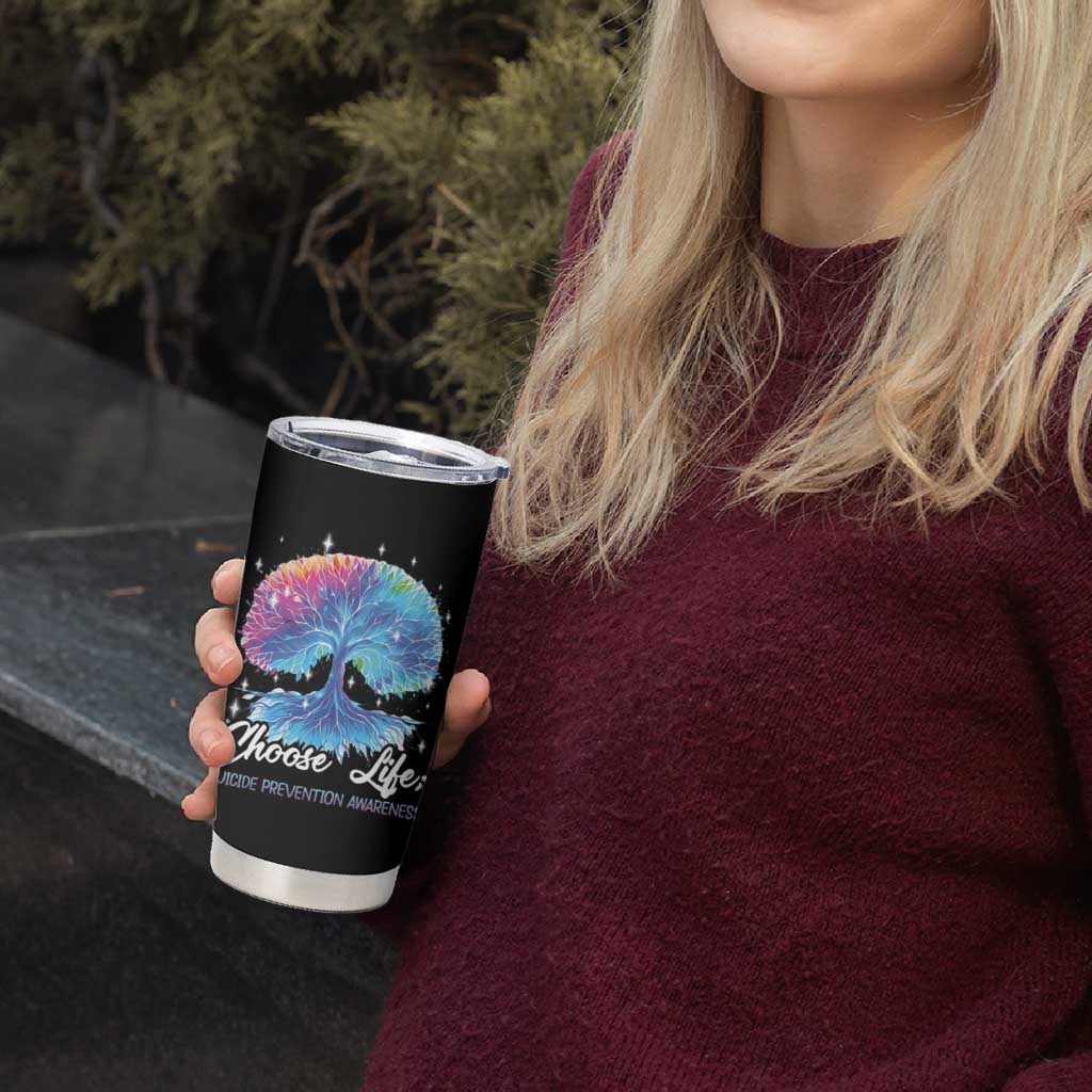 Suicide Prevention Awareness Tumbler Cup Teal Purple Choose Life Support You Matter Therapist Psychologist - Wonder Print Shop
