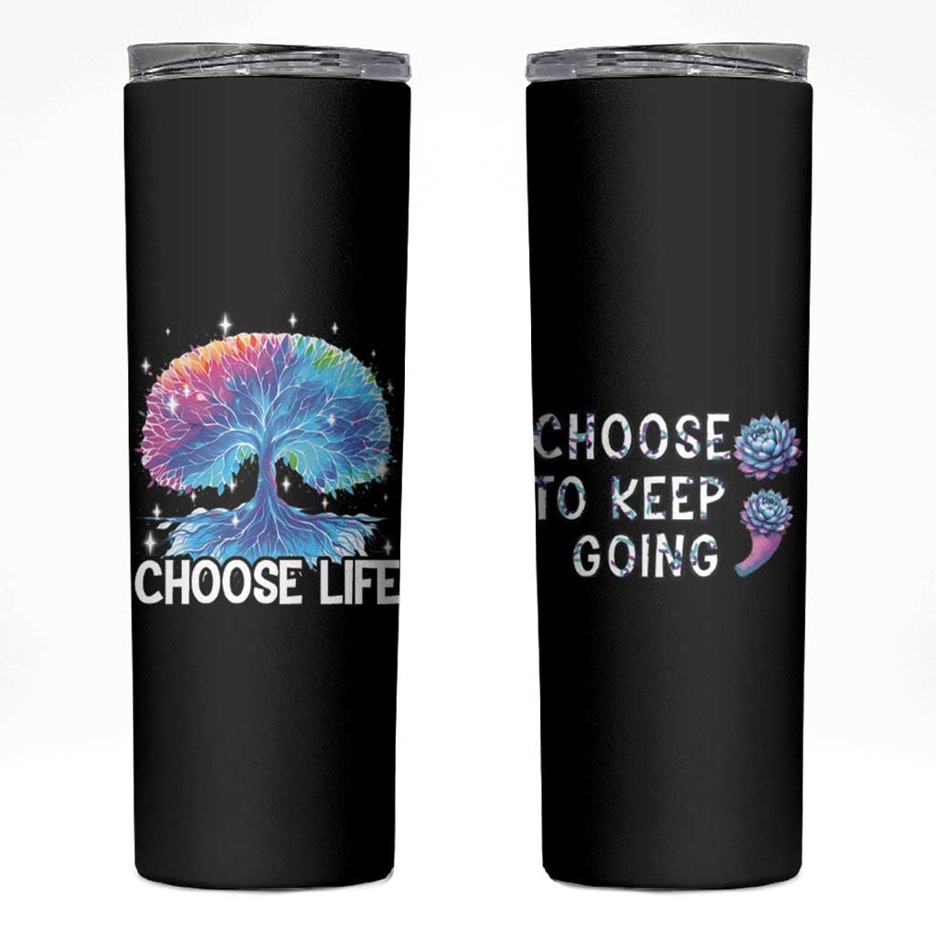 Suicide Prevention Awareness Skinny Tumbler Teal Purple Semicolon Choose Life Support You Matter Therapist Psychologist - Wonder Print Shop