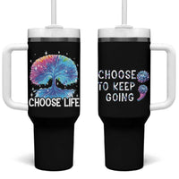 Suicide Prevention Awareness Tumbler With Handle Teal Purple Semicolon Choose Life Support You Matter Therapist Psychologist - Wonder Print Shop
