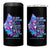Suicide Prevention Awareness 4 in 1 Can Cooler Tumbler Teal Purple Ribbon Wolf Be Kind Everyone Is Fighting A Battle You Know Nothing About - Wonder Print Shop