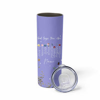 Personalized Christian Birthday Gifts for Women Skinny Tumbler Custom Name God Says You Are Bible Verse