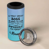 Personalized Boss Lady 4 in 1 Can Cooler Tumbler Custom Name Gifts for Office Bosses Coworkers Leaders Managers