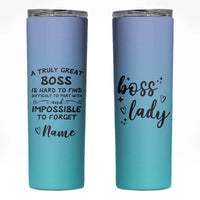 Personalized Boss Lady Skinny Tumbler Custom Name Gifts for Office Bosses Coworkers Leaders Managers