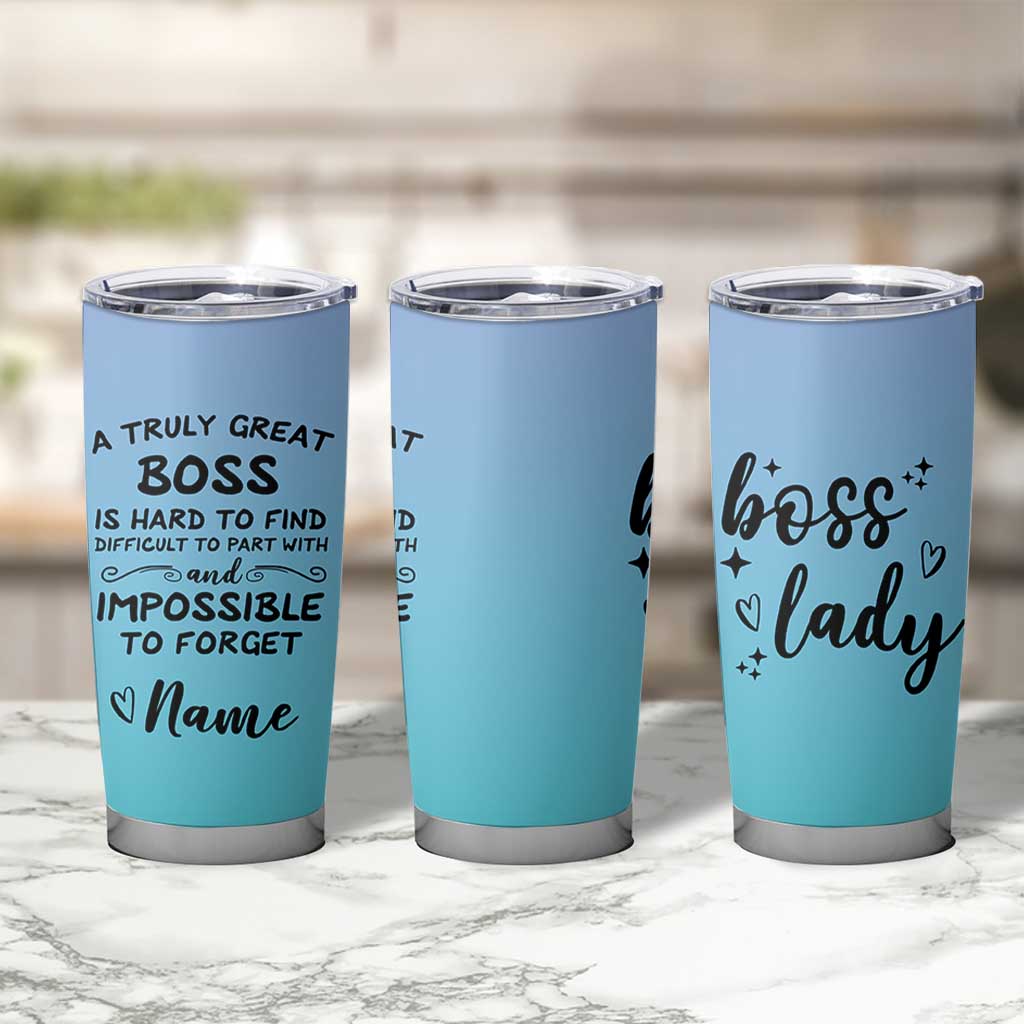Personalized Boss Lady Tumbler Cup Custom Name Gifts for Office Bosses Coworkers Leaders Managers