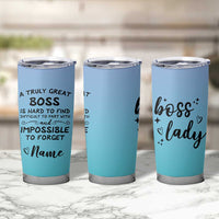 Personalized Boss Lady Tumbler Cup Custom Name Gifts for Office Bosses Coworkers Leaders Managers