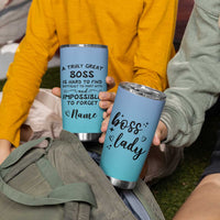 Personalized Boss Lady Tumbler Cup Custom Name Gifts for Office Bosses Coworkers Leaders Managers
