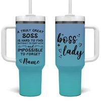 Personalized Boss Lady Tumbler With Handle Custom Name Gifts for Office Bosses Coworkers Leaders Managers
