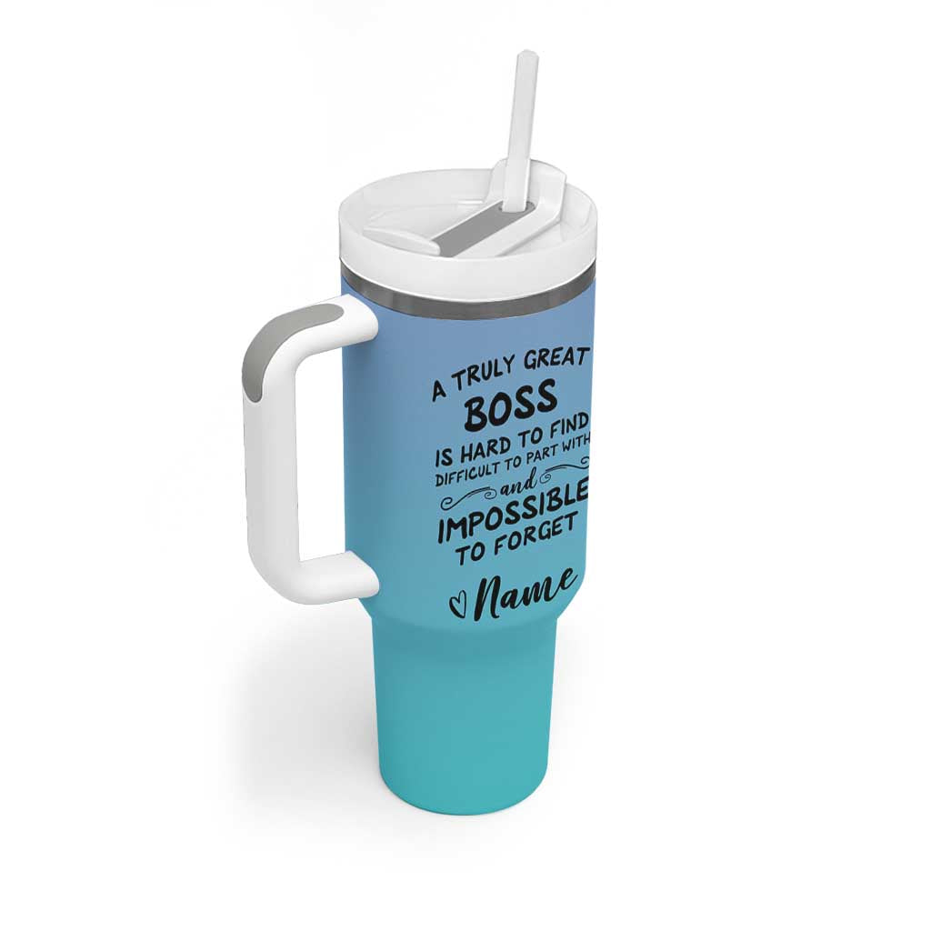 Personalized Boss Lady Tumbler With Handle Custom Name Gifts for Office Bosses Coworkers Leaders Managers