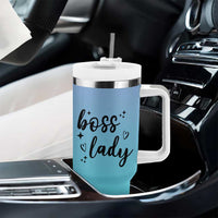 Personalized Boss Lady Tumbler With Handle Custom Name Gifts for Office Bosses Coworkers Leaders Managers