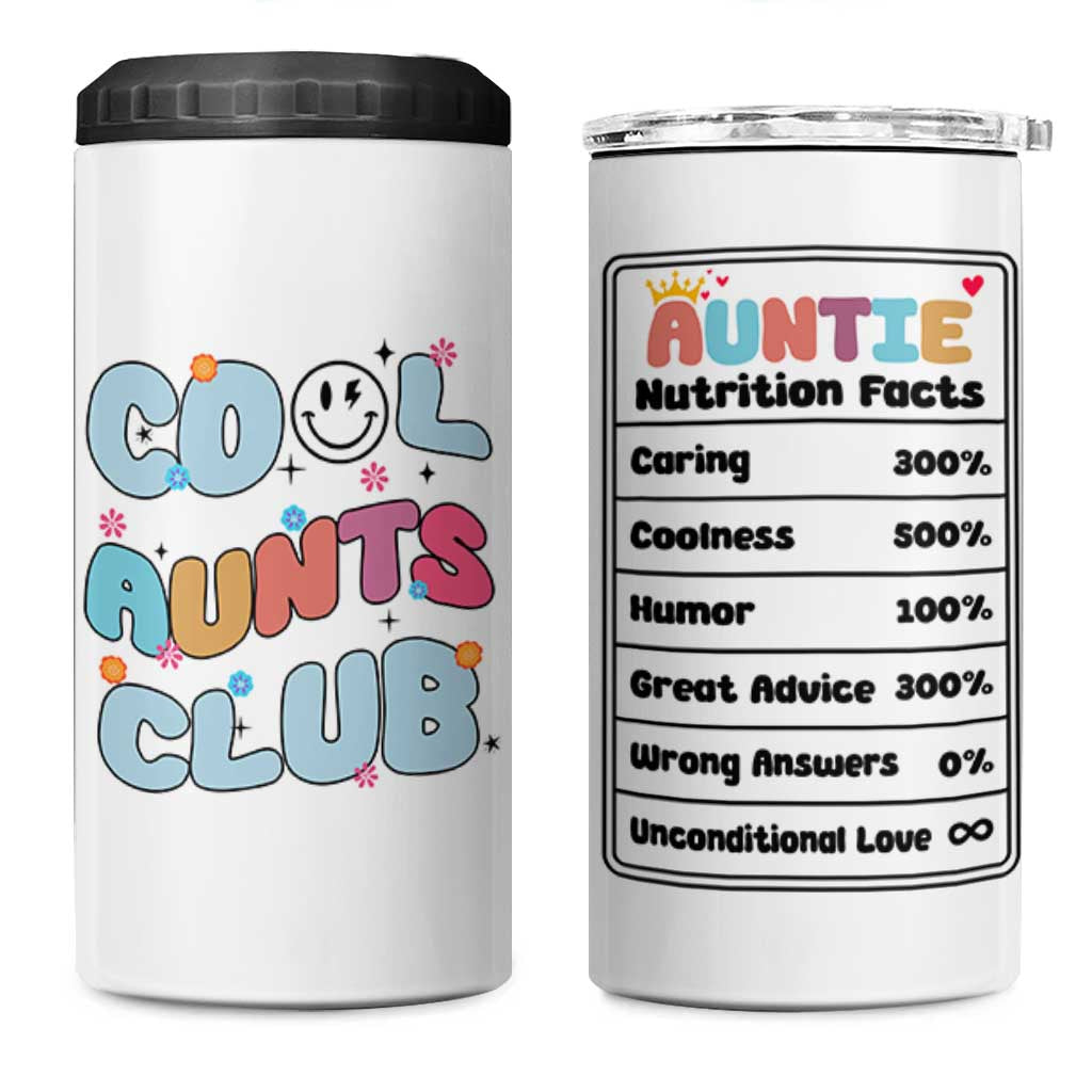 Aunt Gifts 4 in 1 Can Cooler Tumbler Auntie Birthday Cool Aunts Club
