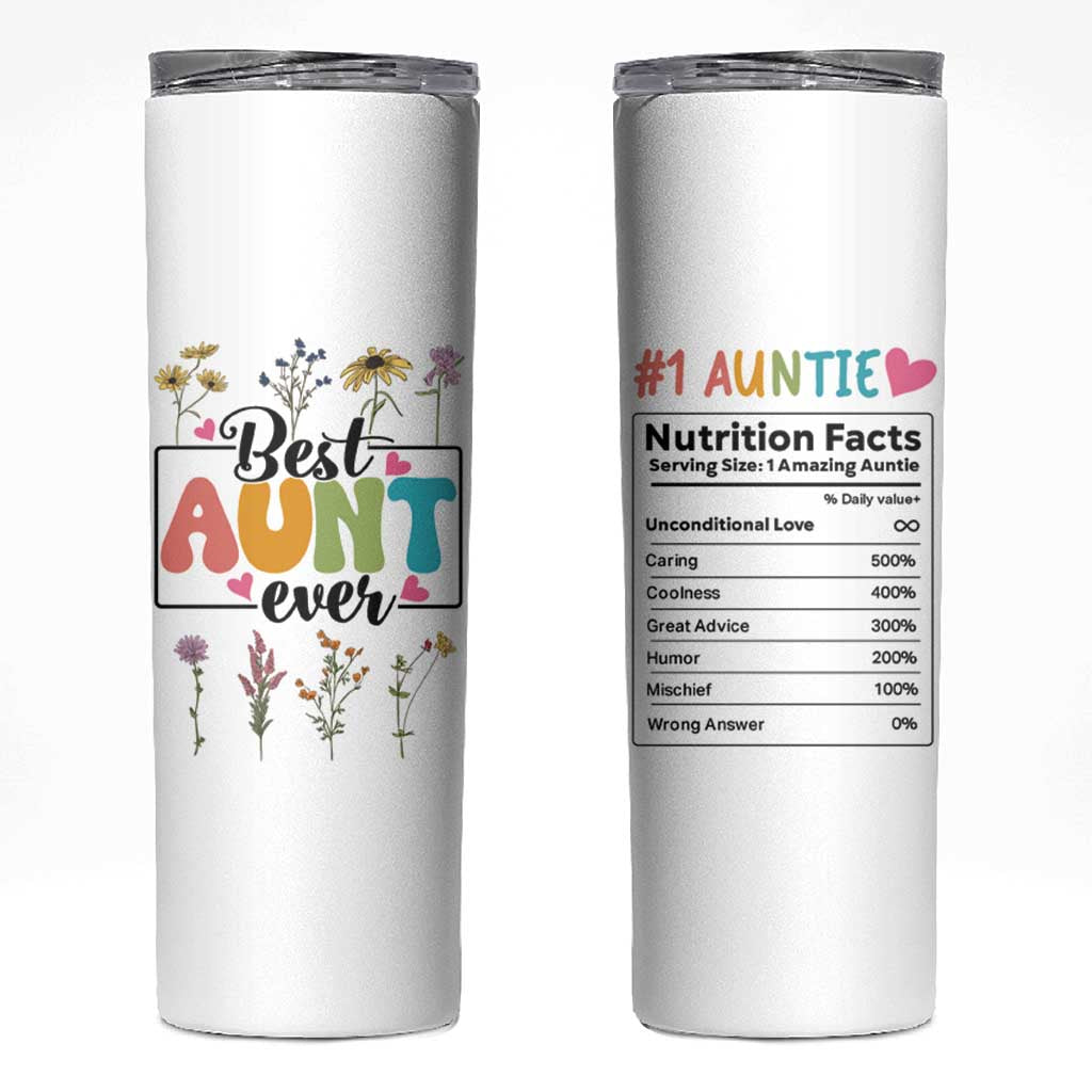Funny Aunt Skinny Tumbler Best Auntie Ever - Wonder Print Shop