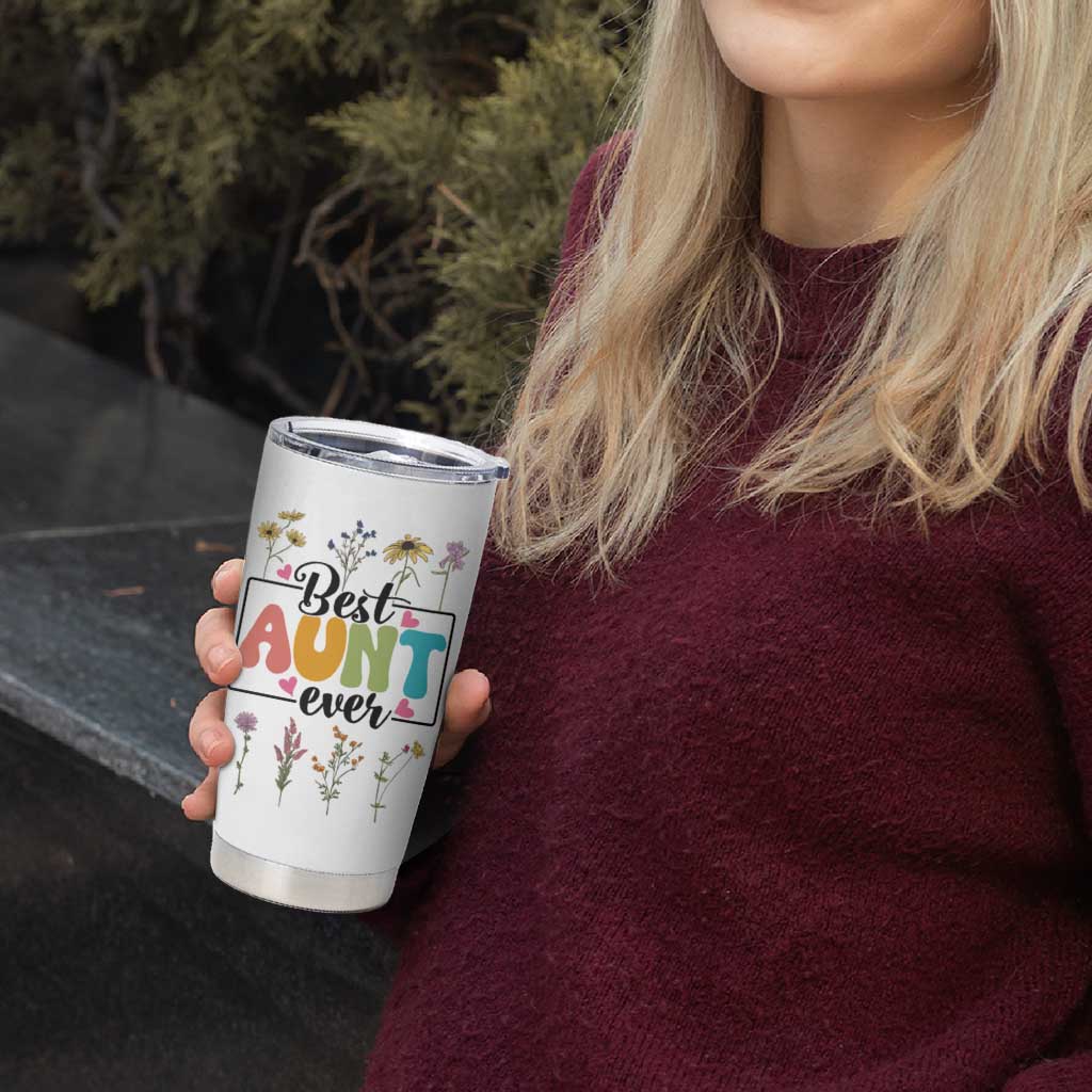 Funny Aunt Tumbler Cup Best Auntie Ever - Wonder Print Shop
