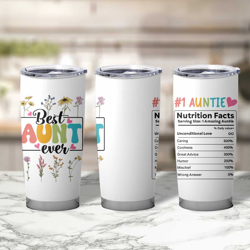 Funny Aunt Tumbler Cup Best Auntie Ever - Wonder Print Shop
