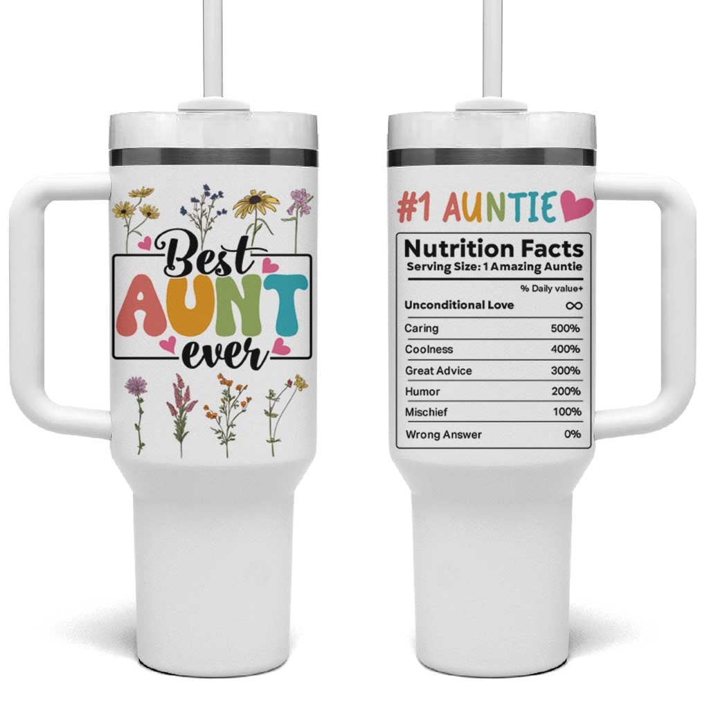 Funny Aunt Tumbler With Handle Best Auntie Ever - Wonder Print Shop