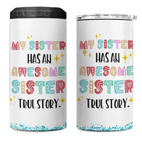 Sister Gifts From Sister 4 in 1 Can Cooler Tumbler Funny Family Sibling