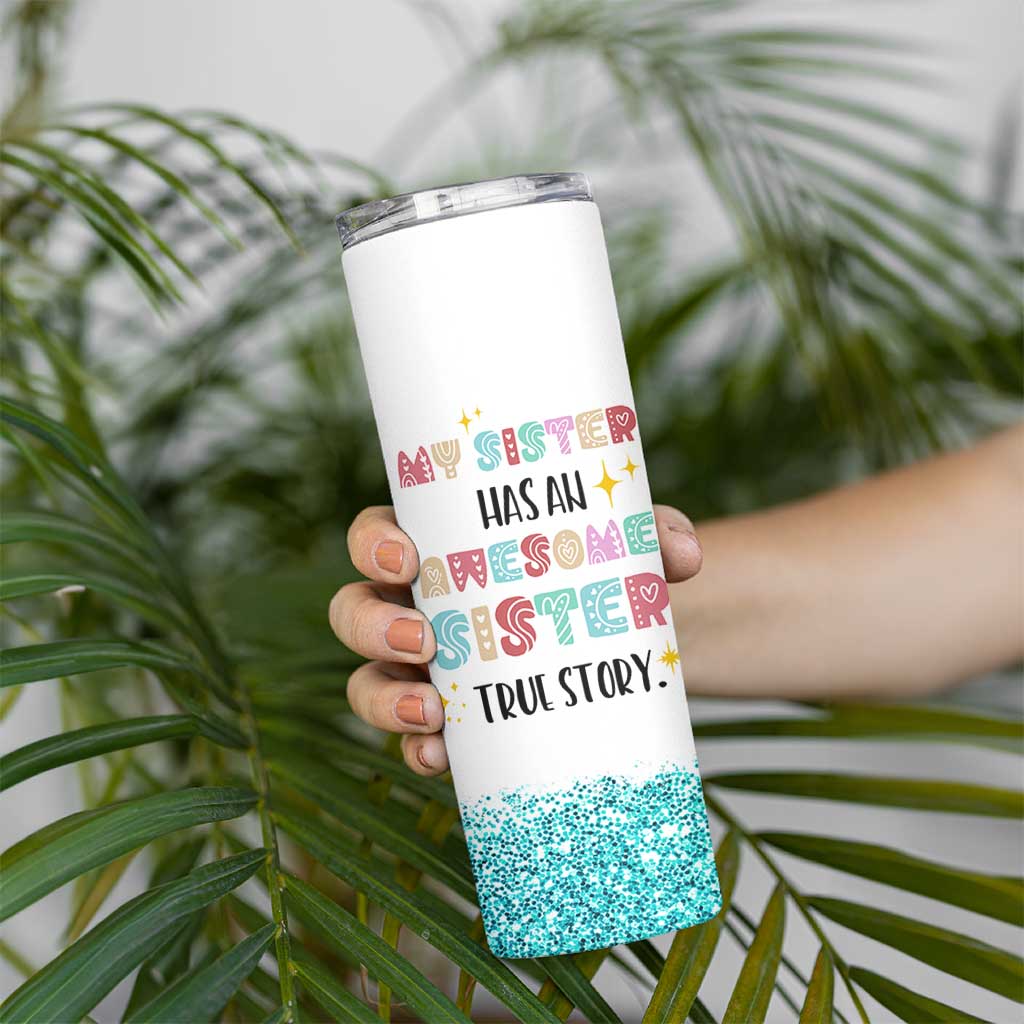 Sister Gifts From Sister Skinny Tumbler Funny Family Sibling