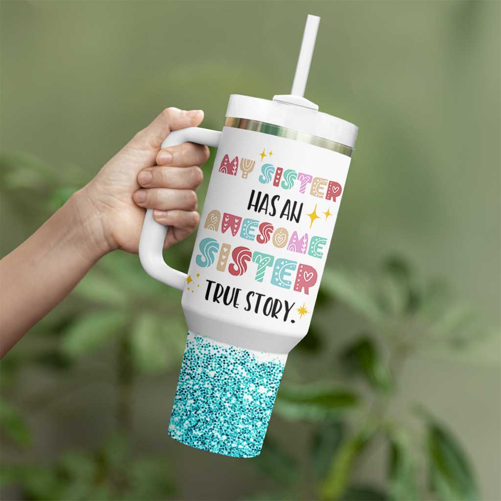 Sister Gifts From Sister Tumbler With Handle Funny Family Sibling