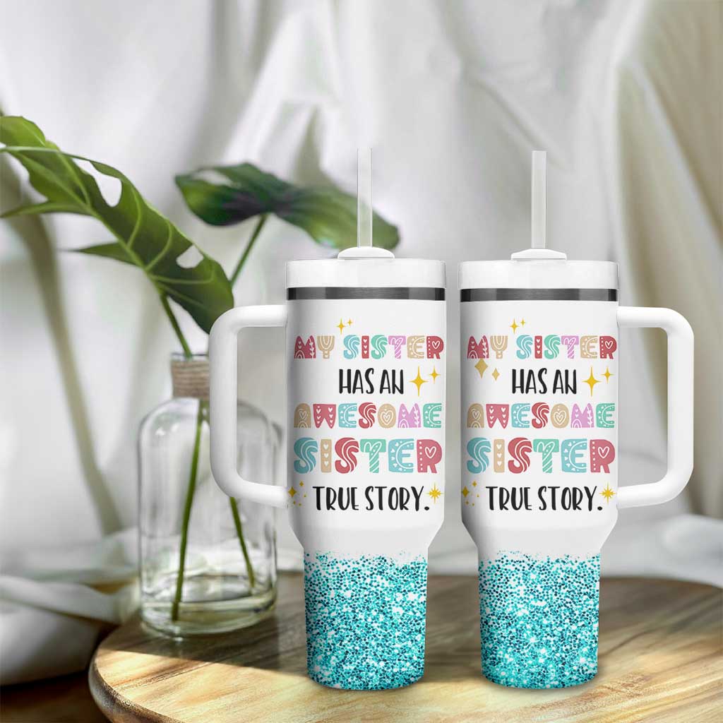 Sister Gifts From Sister Tumbler With Handle Funny Family Sibling