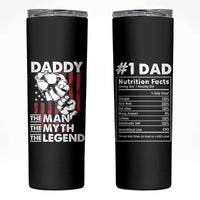Christmas Gifts for Dad Skinny Tumbler Daddy The Man The Myth The Legend American Flag Father's Day - Wonder Print Shop