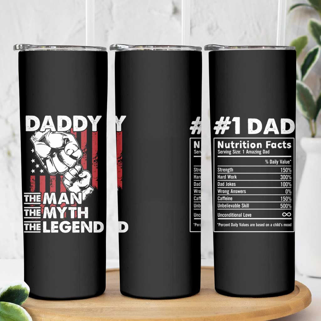 Christmas Gifts for Dad Skinny Tumbler Daddy The Man The Myth The Legend American Flag Father's Day - Wonder Print Shop