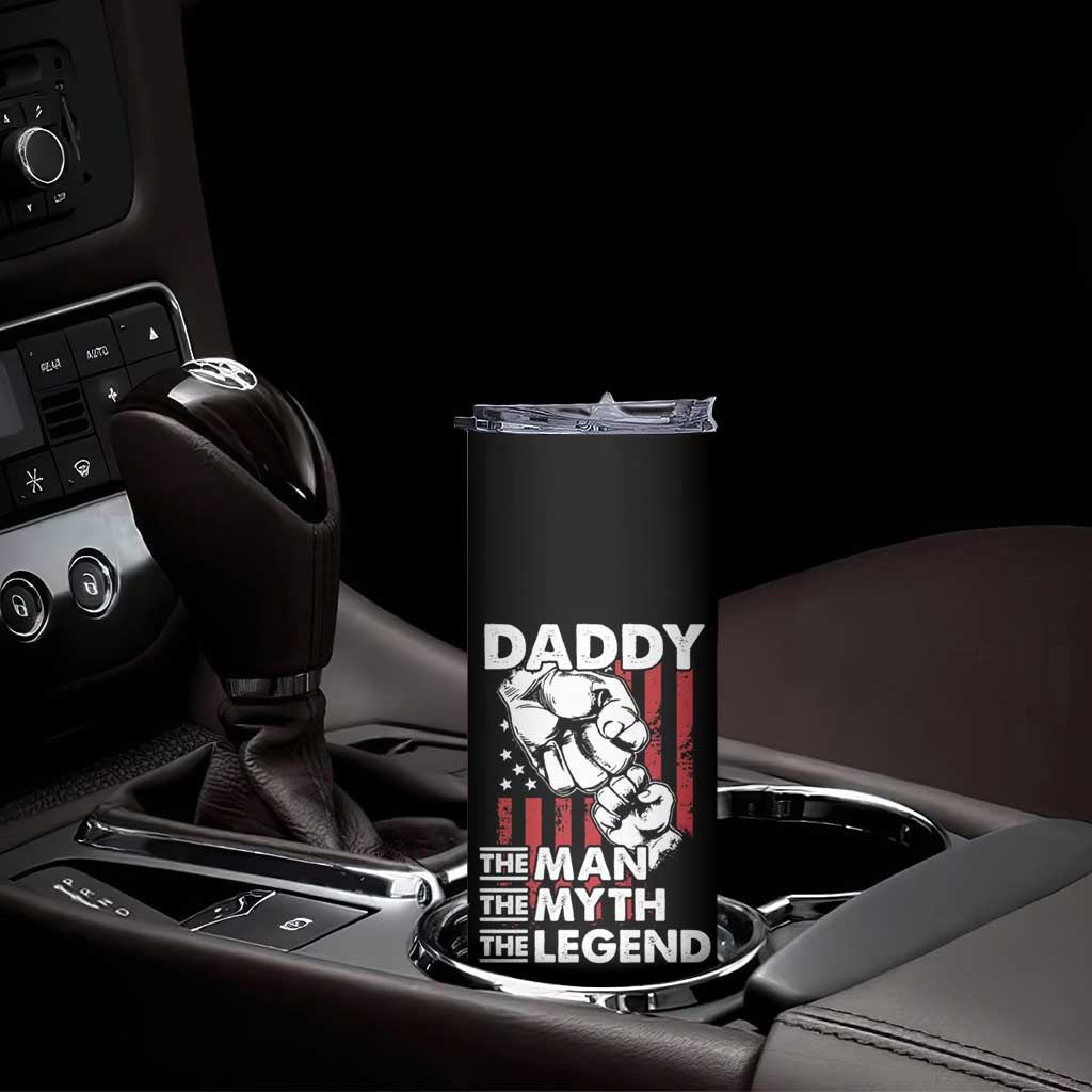 Christmas Gifts for Dad Skinny Tumbler Daddy The Man The Myth The Legend American Flag Father's Day - Wonder Print Shop