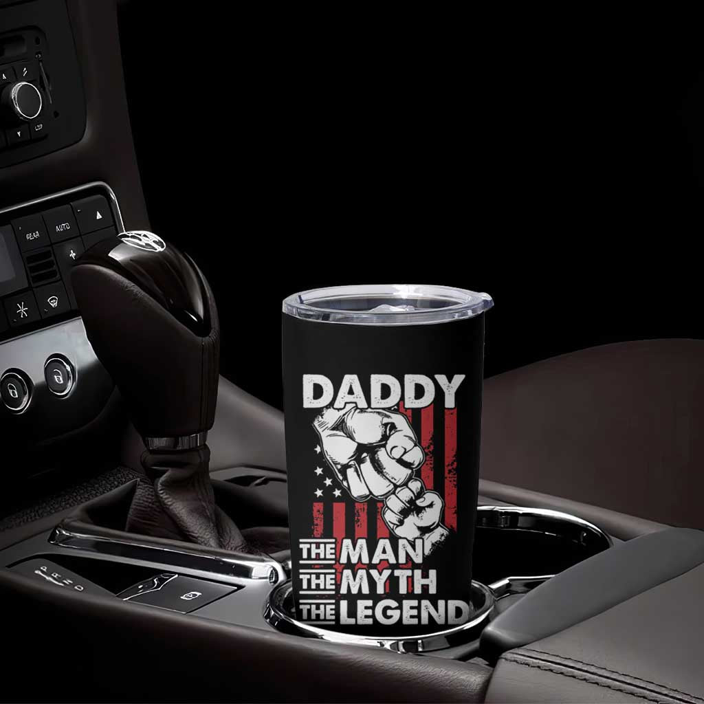 Christmas Gifts for Dad Tumbler Cup Daddy The Man The Myth The Legend American Flag Father's Day - Wonder Print Shop