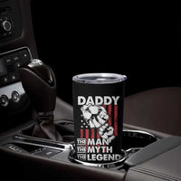 Christmas Gifts for Dad Tumbler Cup Daddy The Man The Myth The Legend American Flag Father's Day - Wonder Print Shop